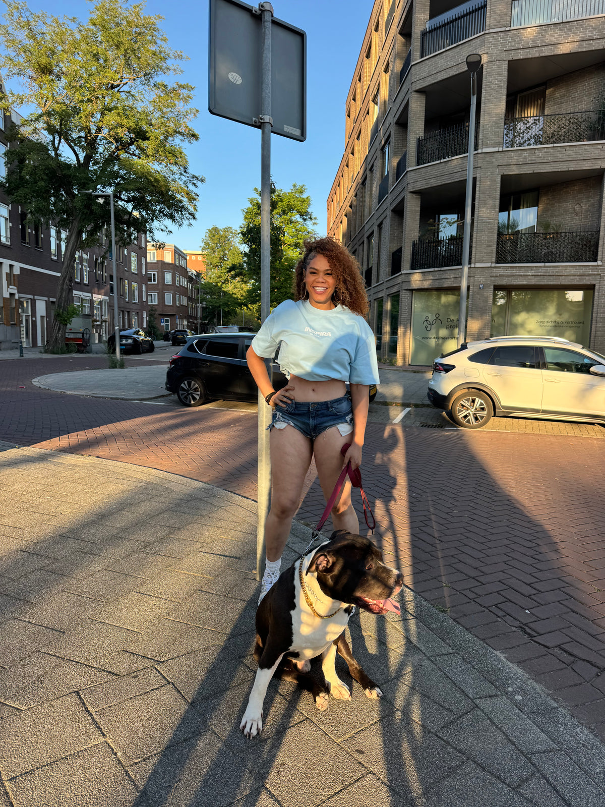 Today Is A New Day Oversized Tee Sky Blue