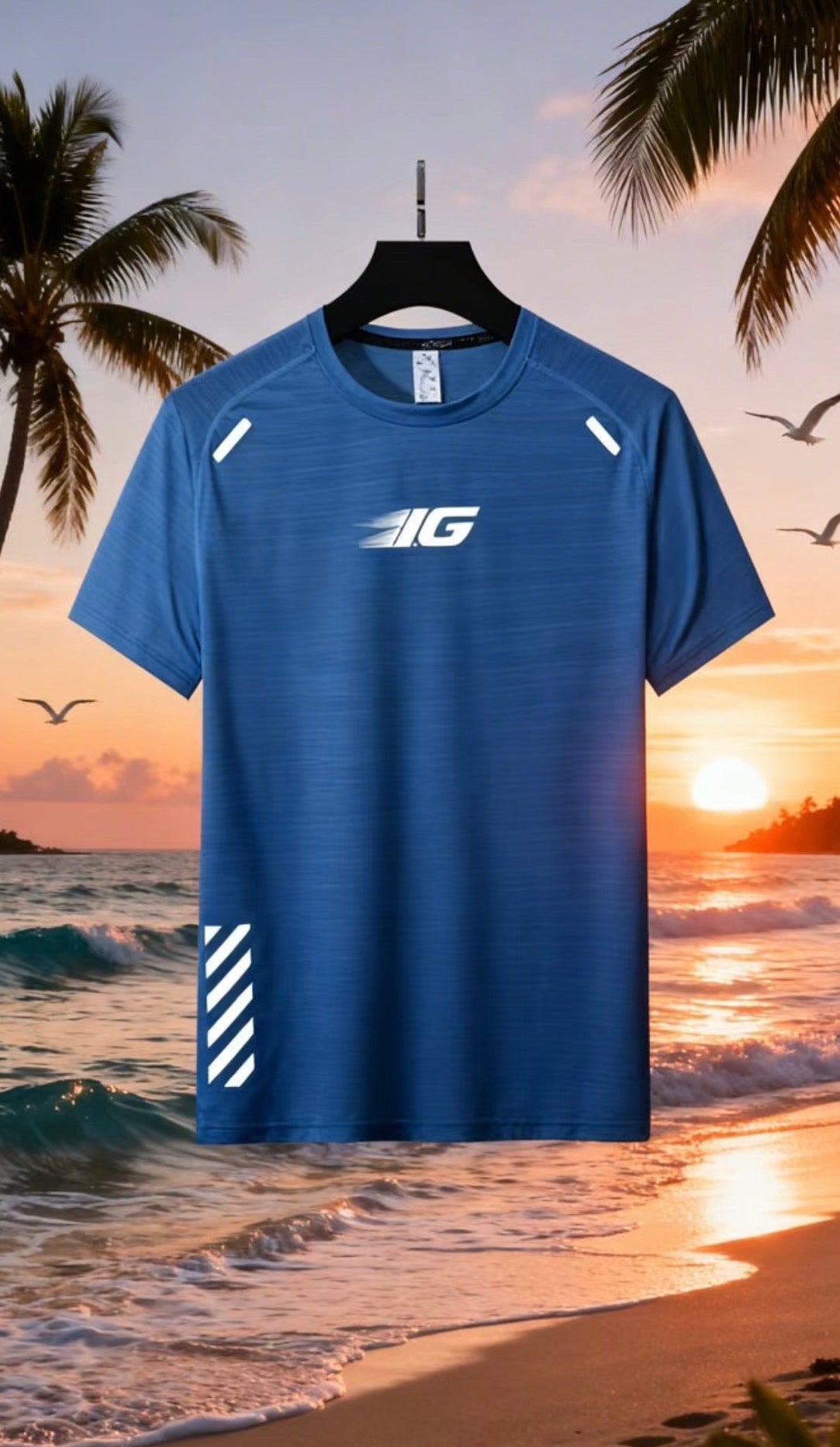 The Active Tee  Aqua Blue
